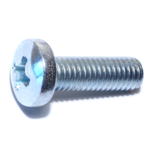 Midwest Fastener 3/18"-16 x 1-1/4 in Phillips Pan Machine Screw, Zinc Plated Steel, 50 PK 54765 - main